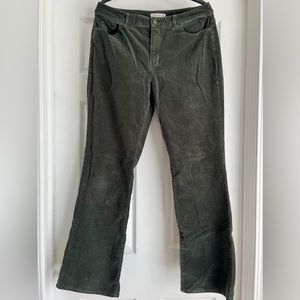Coldwater Creek Olive /Forest Green Corduroy Bootcut Pants